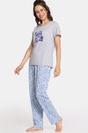 Rosaline Mystic Wonders Knit Poly Pyjama Set - Chambray Blue — thumbnail 2